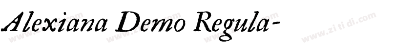 Alexiana Demo Regula字体转换